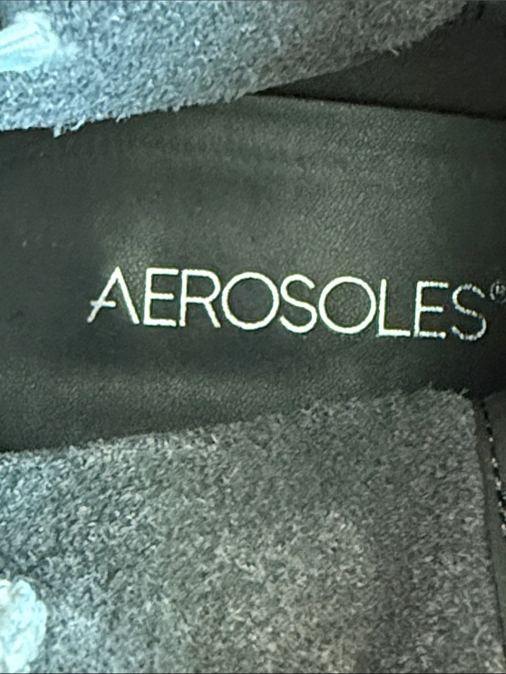 AEROSOLES Gray Suede Ankle Booties Women’s Size 7.5